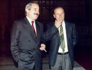 Paolo Borselino con Giovanni Falcone