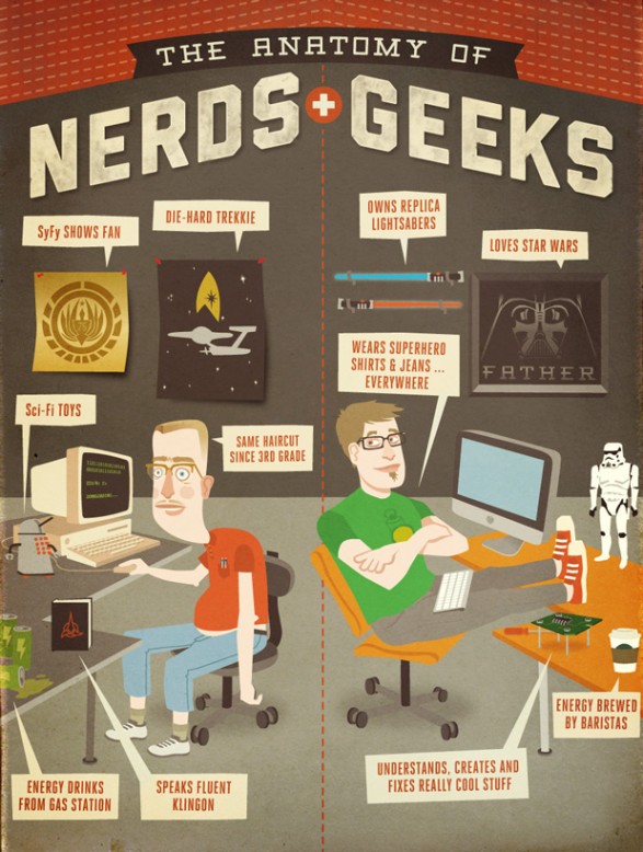 Nerd vs Geek in infografica