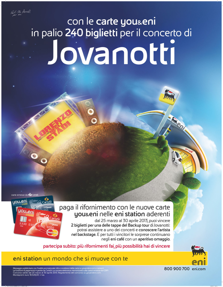 Jovanotti Backup Tour - you&eni